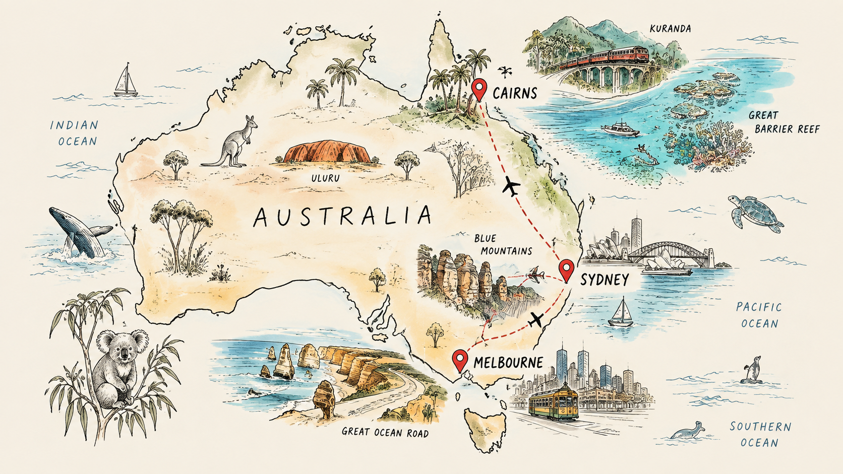 mapa australija