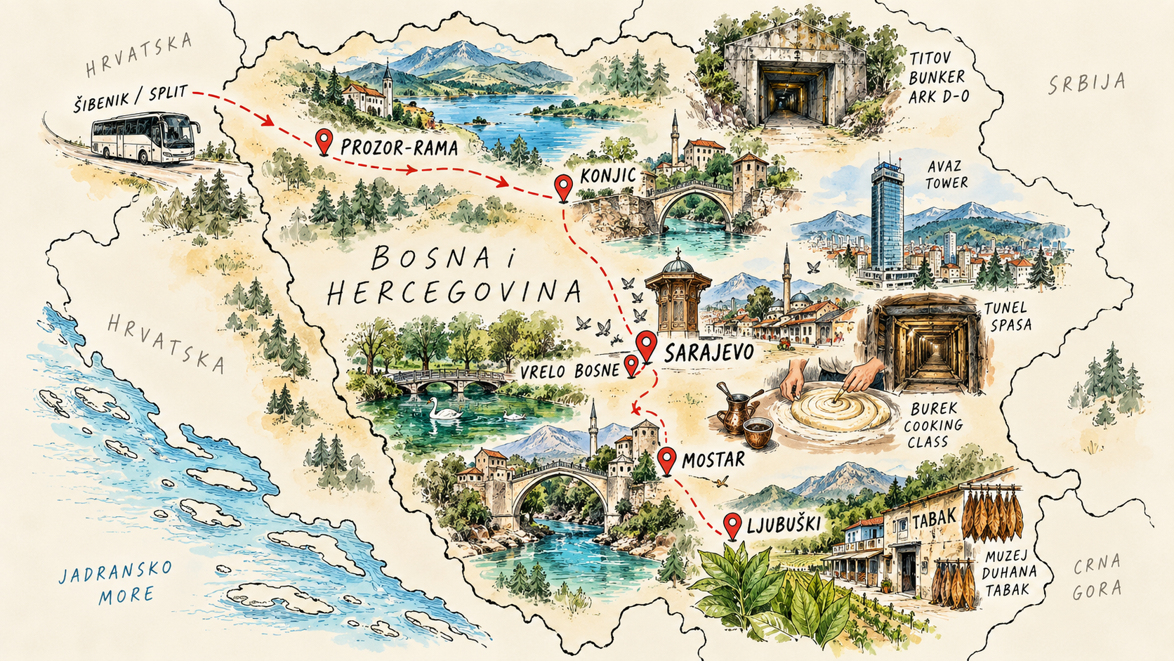 mapa sarajevo